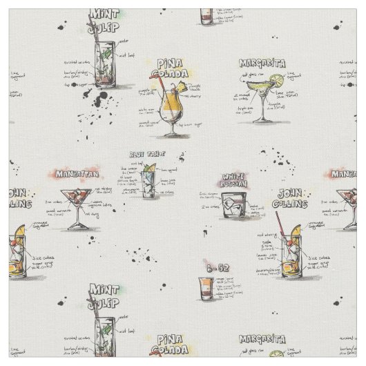 Cocktail Drink Recipe Design Stof (Close Up)