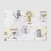 Cocktail Drink Recipe Design Tissuepapier (Voorkant)