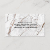 Cocktail-Drink | Witte marmer Visitekaartje (Achterkant)
