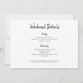 Cocktail Drinken Bachelorette Itinerary Kaart (Achterkant)