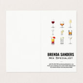 Cocktail Drinken | Barman Visitekaartje (Buitenkant ongevouwen)