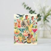  cocktail Drinken illustratie Briefkaart (Staand voorkant)