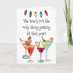 Cocktail drinken Martini Kerstvakantie  Feestdagen Kaart