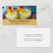 Cocktail Drinken met Garnish | Mixologie Visitekaartje (Voorkant / Achterkant)