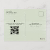 Cocktail Drinken QR Code Sociale Vooraf geadressee Briefkaart (Achterkant)