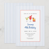 Cocktail drinken Zwembad Party Volwassen Verjaarda Kaart (Voorkant / Achterkant)