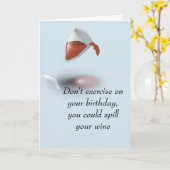 Cocktail Drinkende Humor Wijn Verjaardagskaart Kaart (Gele Bloem)