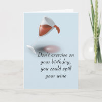 Cocktail Drinkende Humor Wijn Verjaardagskaart