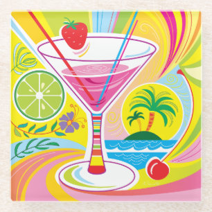Cocktail Eiland Glazen Onderzetter