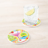 Cocktail Eiland Zandsteen Onderzetter (Zijkant)