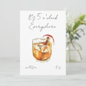 Cocktail en Canape's Pensioen Kaart (Staand voorkant)