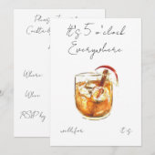 Cocktail en Canape's Pensioen Kaart (Voorkant / Achterkant)
