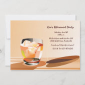 Cocktail en cigar Invitation Kaart (Voorkant)