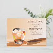 Cocktail en cigar Invitation Kaart (Staand voorkant)