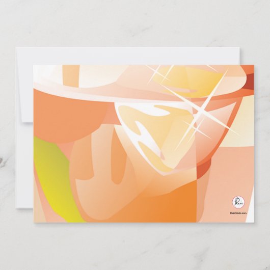 Cocktail en cigar Invitation Kaart (Achterkant)