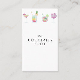 Cocktail en drink Bar Visitekaartje