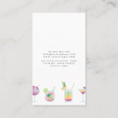 Cocktail en drink Bar Visitekaartje (Achterkant)