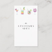 Cocktail en drink Bar Visitekaartje (Voorkant)