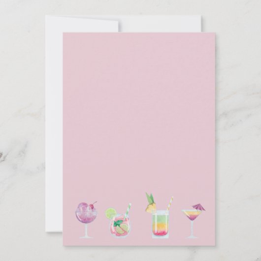 Cocktail en drink-uitnodiging kaart (Achterkant)