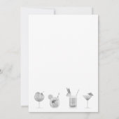 Cocktail en drink-uitnodiging kaart (Achterkant)