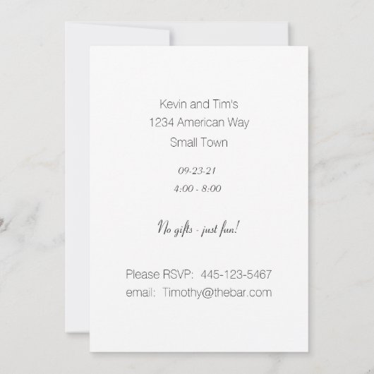 Cocktail en Fruit Happy Hour-uitnodiging Kaart (Achterkant)