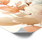 Cocktail en Herfst Bloemen Vrijgezellenfeest Welko Poster (Hoek)