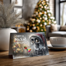 Cocktail en Kerstskelet