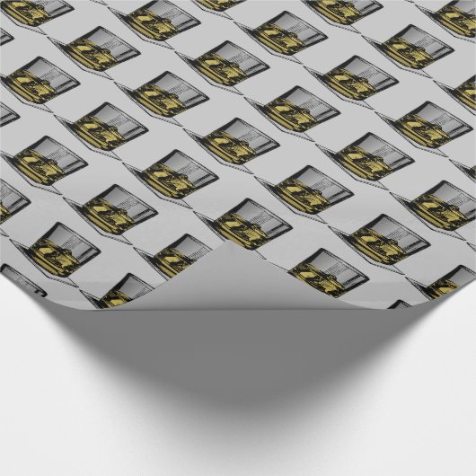 Cocktail en Napkin-ontwerp Cadeaupapier (Hoek)