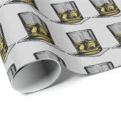 Cocktail en Napkin-ontwerp Cadeaupapier (Rol Hoek)