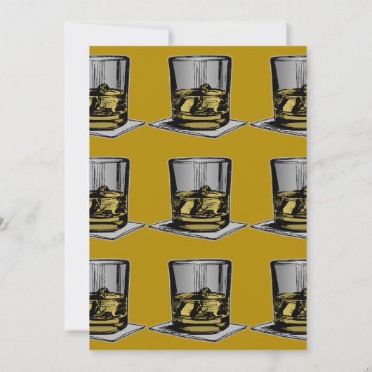 Cocktail en Napkin-ontwerp Kaart (Achterkant)