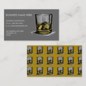 Cocktail en Napkin-ontwerp Visitekaartje (Voorkant / Achterkant)