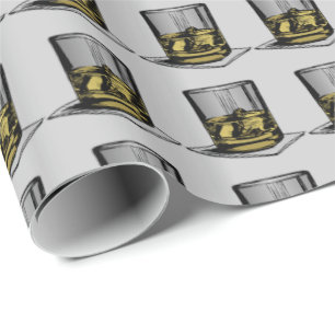 Cocktail- en servetontwerp cadeaupapier