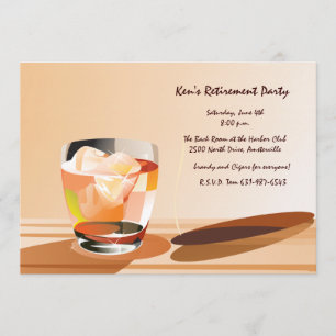 Cocktail- en sigaaruitnodiging kaart