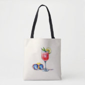 Cocktail en zonnebril tote bag (Voorkant)