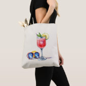 Cocktail en zonnebril tote bag (Dichtbij)