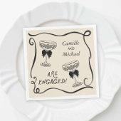 Cocktail Engagement Party Napkins Servet
