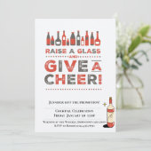 Cocktail Evenement Uitnodiging Kerstmis (Staand voorkant)