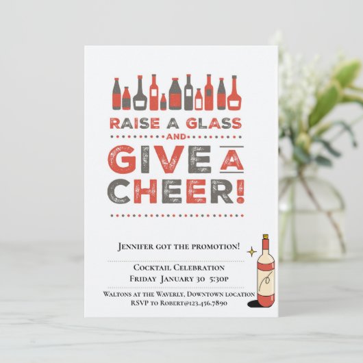 Cocktail Evenement Uitnodiging Kerstmis (Staand voorkant)