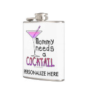 COCKTAIL FLASK - Mama heeft een COCKTAIL nodig! Heupfles (Links)