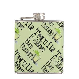 COCKTAIL FLASK - TEQUILA, CHEAPER DAN THERAPIE HEUPFLES