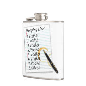 COCKTAIL FLES, VODKA BOODSCHAPLIST HEUPFLES (Links)