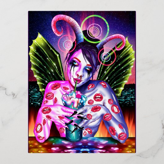 cocktail folie feestdagen briefkaart (Voorkant)