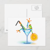 Cocktail Frog Briefkaart (Voorkant / Achterkant)