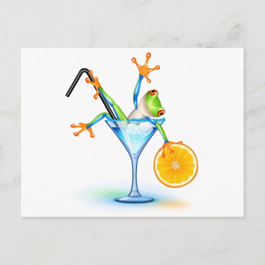 Cocktail Frog Briefkaart (Voorkant)