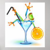 Cocktail Frog Poster (Voorkant)