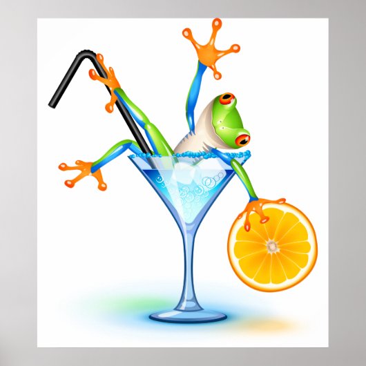 Cocktail Frog Poster (Voorkant)