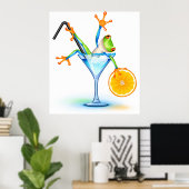 Cocktail Frog Poster (Thuiskantoor)