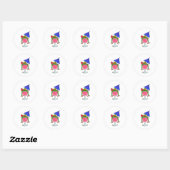 Cocktail Frog Ronde Sticker (Vel)