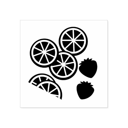 Cocktail Fruit Rubber Stempel (Afrduk)