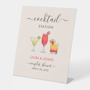 Cocktail gemengde drinken Cocktail station Douche Reclamebord Met Voetstuk